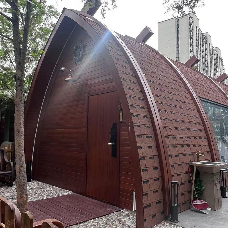 Rumah perahu kayu pasang siap