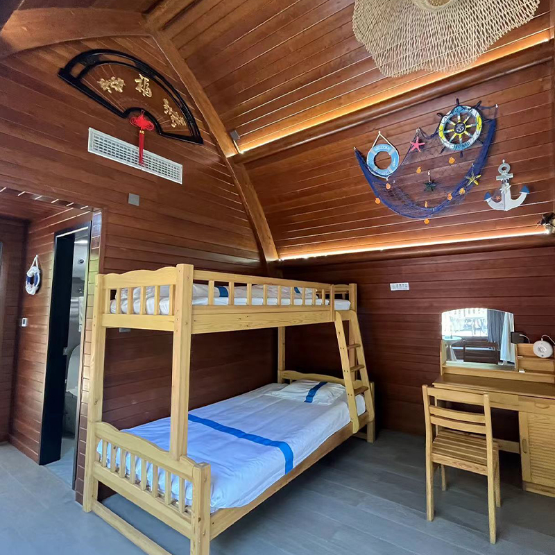 Rumah perahu kayu pasang siap