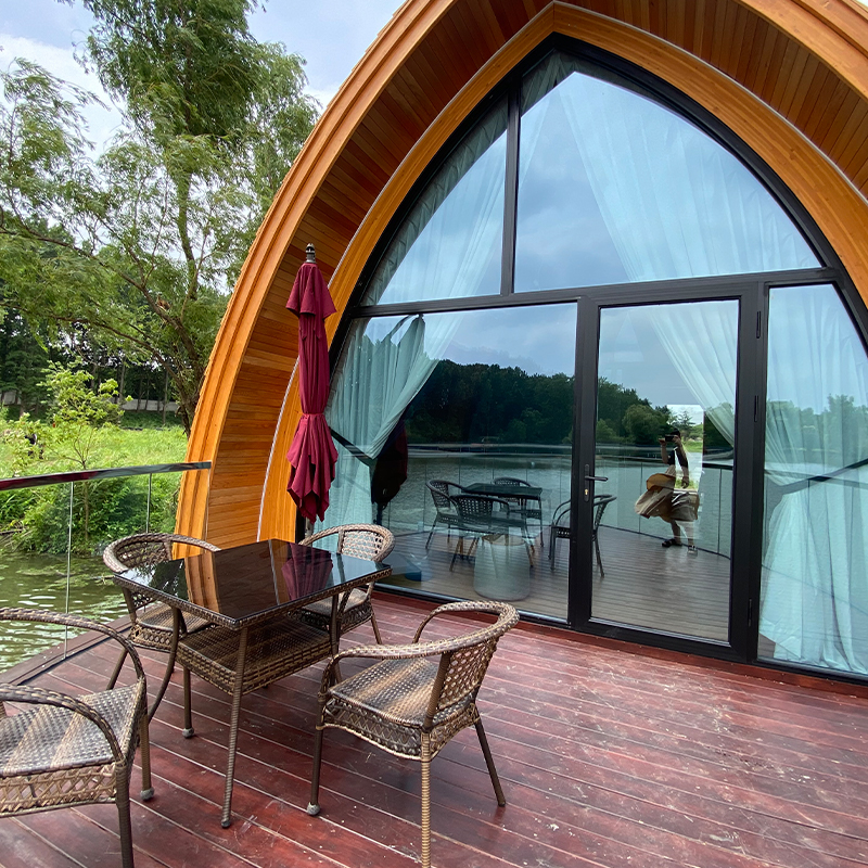 Rumah perahu kayu pasang siap