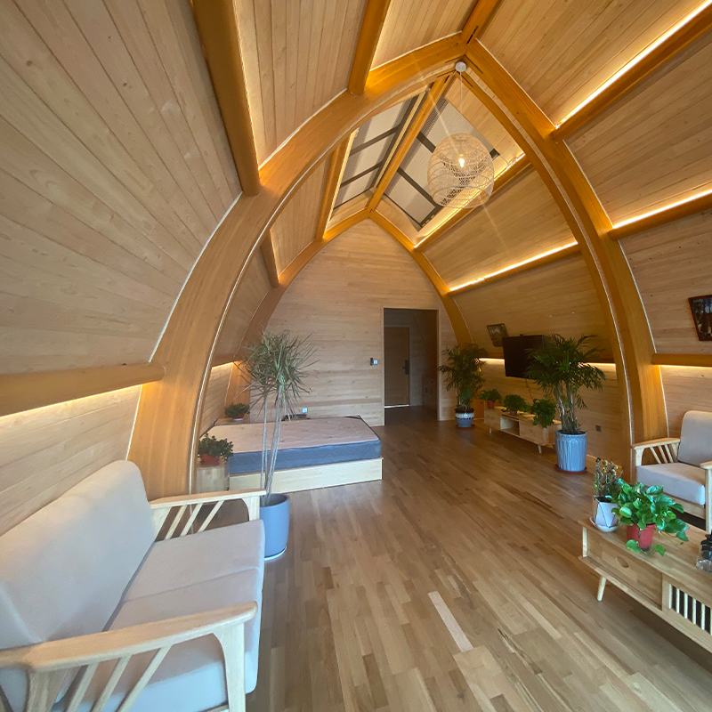 Rumah perahu kayu pasang siap