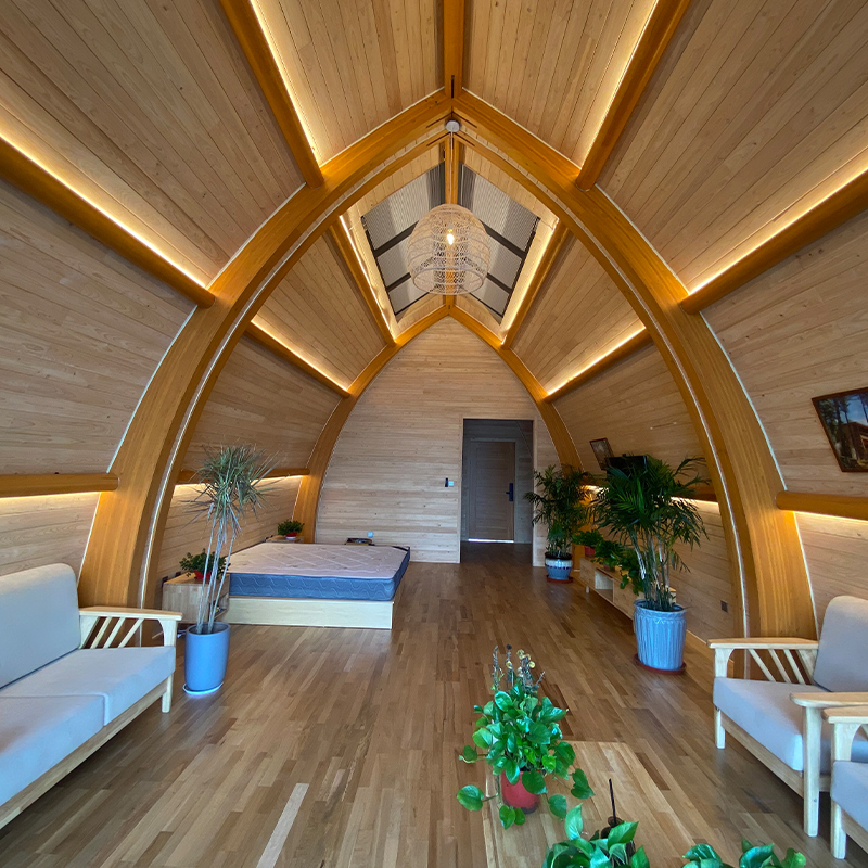 Rumah perahu kayu pasang siap